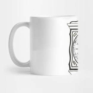 Old clockface Cartoon Grandfather Clock Mug